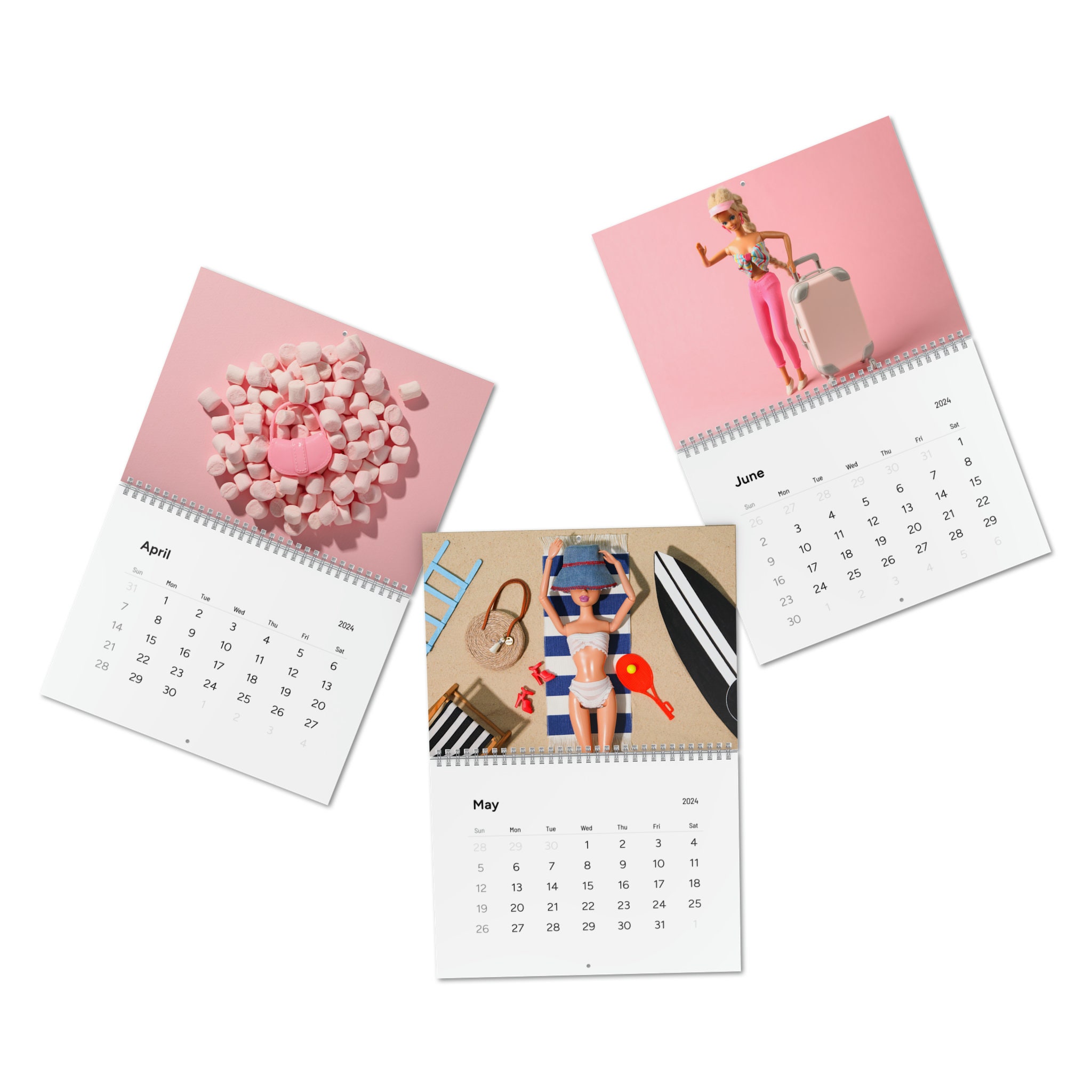 Barbie Wall Calendar 2024 Etsy
