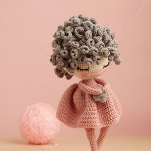 Pink crochet Doll, Amigurumi doll, little girls soft doll, baby doll, perfect gift for girl, soft toy rag doll