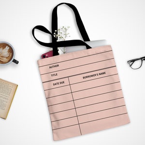Buch Liebhaber Tasche | Bibliotheksausweis Tasche | Reader Umhängetasche | Lehrer Geschenk | Bücherwurm Strandtasche | Bücherwurm Geschenk | Abschlussgeschenk