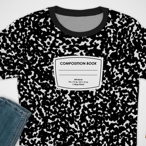 Women's Book Lover Shirt | Notebook Composition Cover | Bookish Gift | Teacher Gift | Graduation Present | Halloween Costume Shirt