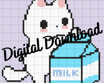 Crochet Cat Blanket Graph Pattern (Digital Download)