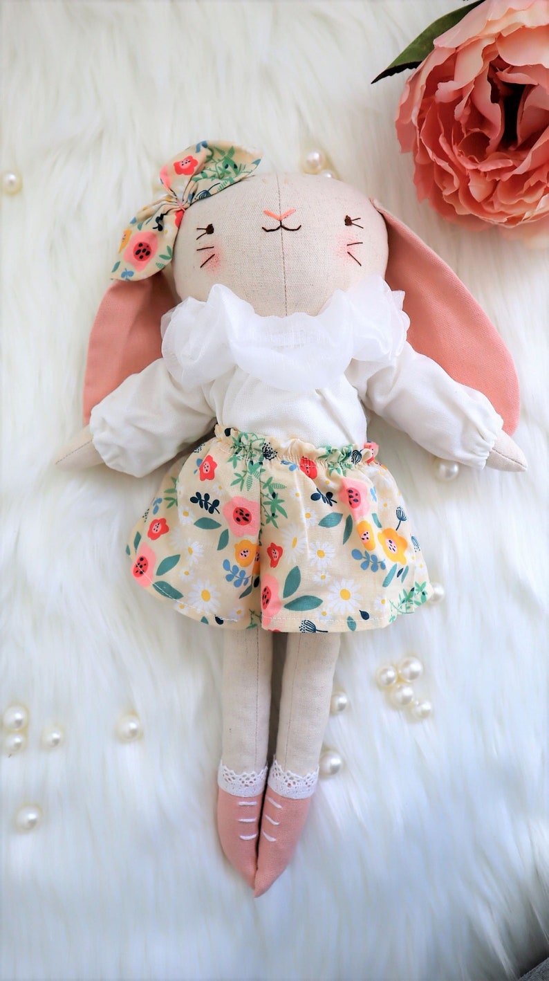 Handmade Decorative Stuffed Toys Bunny Nursery Room Décor Soft Toy image 3