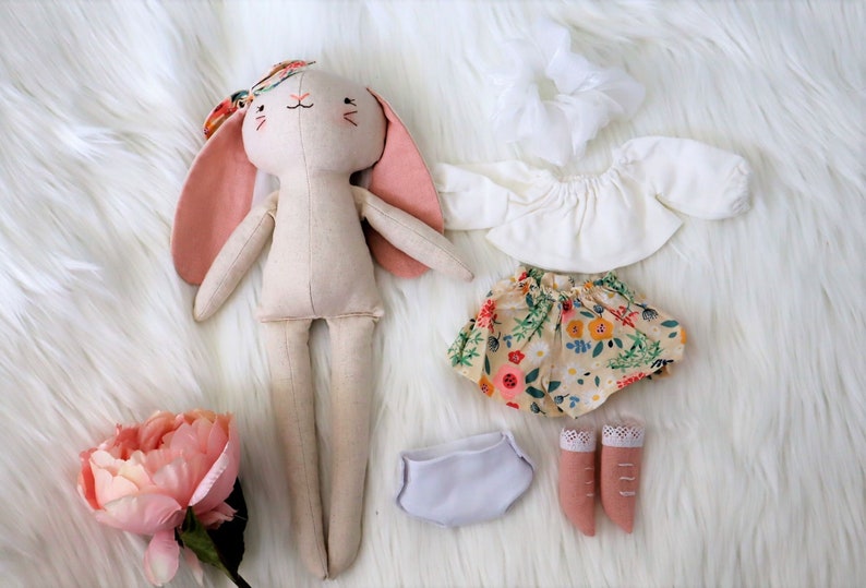 Handmade Decorative Stuffed Toys Bunny Nursery Room Décor Soft Toy image 4