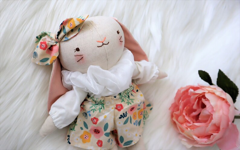 Handmade Decorative Stuffed Toys Bunny Nursery Room Décor Soft Toy image 7