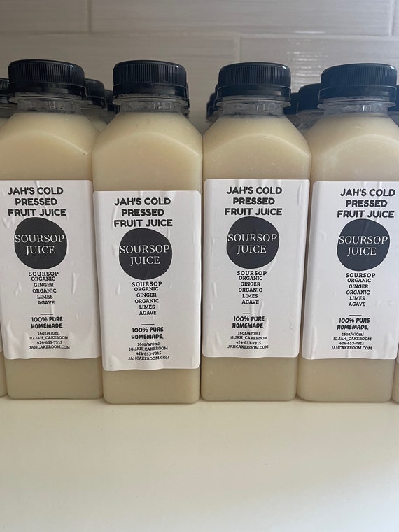 Jus de corossol frais, jus de guanbana - Corossol 100 % maison avec  gingembre et jus de citron vert biologique. Boisson  vgtalienne/cto/entirement naturelle. 1 bouteille de 16 oz. - Etsy Canada