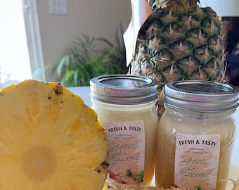 Pineapple Sea Moss Gel/Flavored Sea Moss Gel/Organic Pineapple Sea Moss-16 oz.
