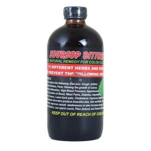 Soursop Bitters/Guanábana Bitters/African Herb.100%pure natural organic soursop bitters. Soursop.