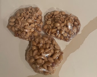 Pasteles de maní jamaicanos/Peanut Brittle/Gotas de maní jamaicano -3 paquetes.