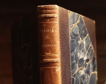 1905 LEATHER The History of Rasselas, Prince of Abissinia, Dr. Johnson (Samuel Johnson; Philosophy, Scholarly; Old Books, Fine Binding)