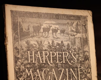 1884 CHRISTMAS Harper's New Monthly Magazine, December (American History; Essay, Fiction, Poetry; Old Books; Magazine, Periodical)