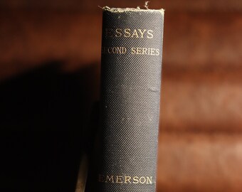 1891 GILT Ralph Waldo Emerson, Essays Second Series (Philosophy, American History; Nature, Spirituality, Art; Old Books, Rare Books)