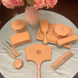 Vintage Art Deco Vanity Set