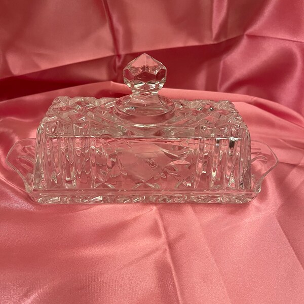 Crystal Butter Dish Etsy