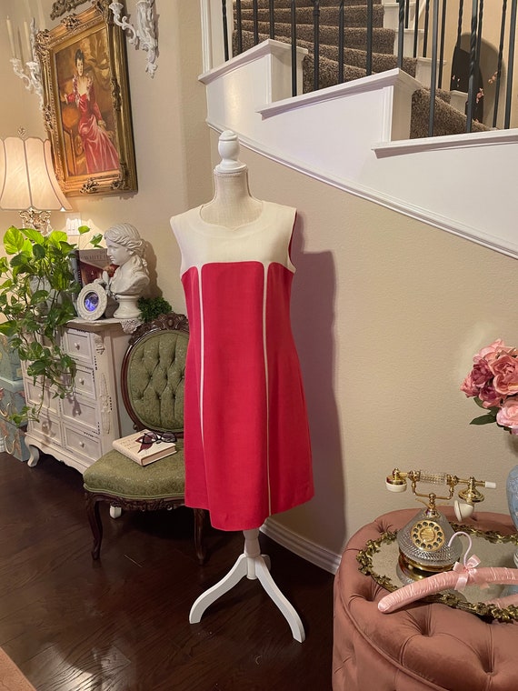 open lace back dress Medelyn Color Block Mini Dress Red-Pink / S by Sugarlips main image 1