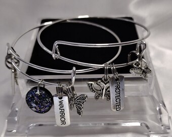 Glowing Treasures  Stainless Steel Bangles Sets.