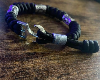 Paracord Viking Rune Anchor Bracelet