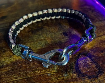 Paracord Wallet Chain with Double Swivel Snap Hooks - Handmade - 12in - OD Green/Black/Desert Camo - Veteran Crafted!