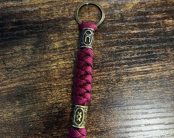 Paracord Viking Rune Keychain
