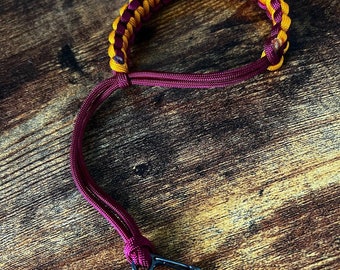 Paracord Adjustable Wrist Strap for Devices. Includes Mini Carabiner - Choose Your Color(s) - Handmade - Useful for Cameras or Other Devices