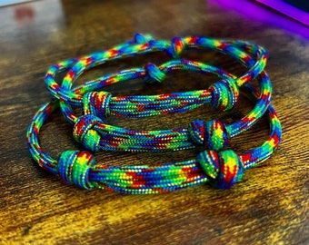 Paracord Minimalist Bracelet - Autism Awareness