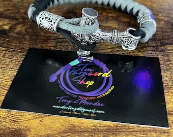 Paracord Snake Knot Rune Bracelet w/ Thor’s Hammer