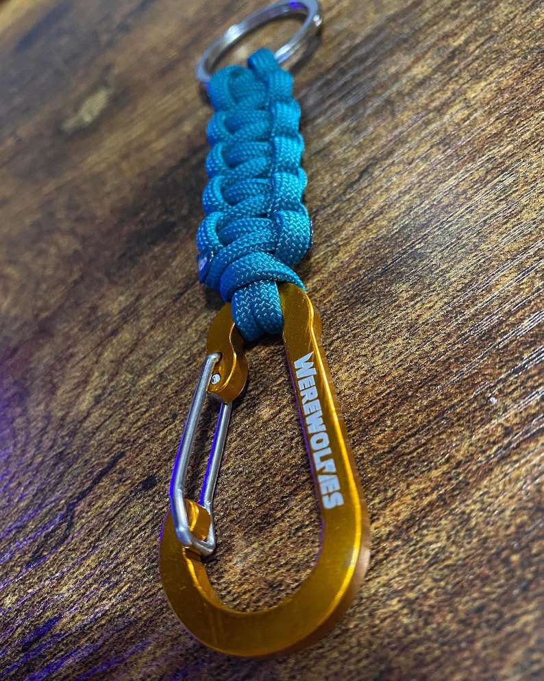 Paracord Carabiner Keychain Etsy
