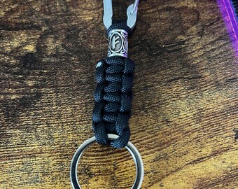 Paracord Viking Rune Carabiner Keychain