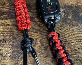 Paracord Keychain w/ Carabiner and Paracord Key Fob - Bundle