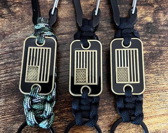 Paracord American Flag Keychain