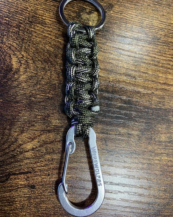 WEREWOLVES Paracord Keychain with Carabiner, Paracord Lanyard Clip