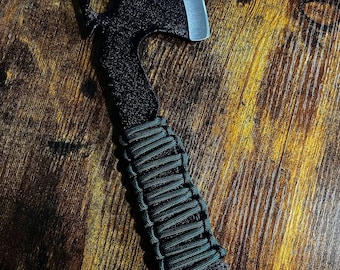Custom Paracord Handle - Hatchet with Paracord Handle Wrap - Hunter Green