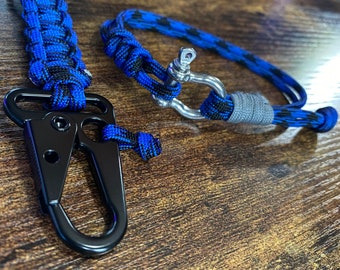 Paracord Keychain w/ Sling Carabiner + Paracord Shackle Bracelet
