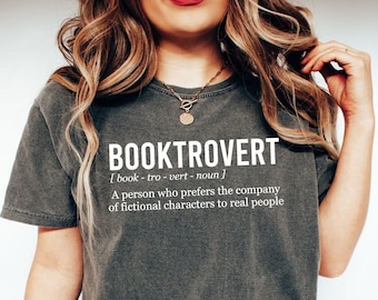 Booktrovert Shirt, Comfort Colors Tshirt, Bookish Shirts, Librarian Tee, Book Nerd Shirt, Bookstagram T-Shirt, Book Lover Gift, Bookworm