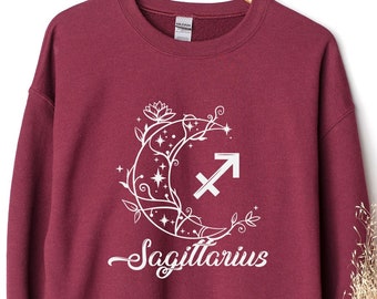 Sagittarius Girl Shirt , Sagittarius Zodiac Sign Sweatshirt , Astrology Clothing , Woman Sagittarius Symbol Tee , Aesthetic Zodiac Sign