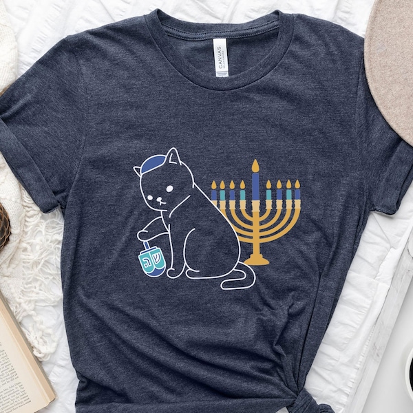 Hanukkah Cat Shirt - Cat Owners Shirt - Happy Hanucat Shirt - Holiday Hanukkah Shirt - Jewish Cat Lover Gift - Cat Mom Shirt