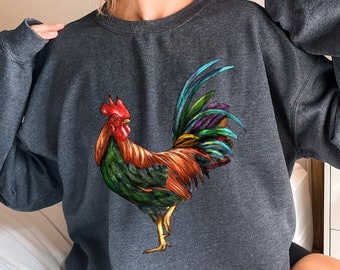 Thanksgiving Rooster Shirt, Funny Rooster Shirt, Chicken Farmer Shirt, Colorful Rooster T-Shirt, Rooster Dad Tee , Farm Owners Shirt