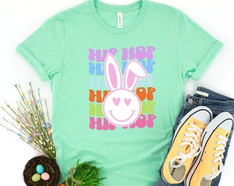 Hip Hop Easter Bunny Shirt, Kids Easter Shirts, Cute Easter T-Shirt, Gift For Easter Day, Easter Bunny Tees, Holiday Outfit, Rabbit Tee