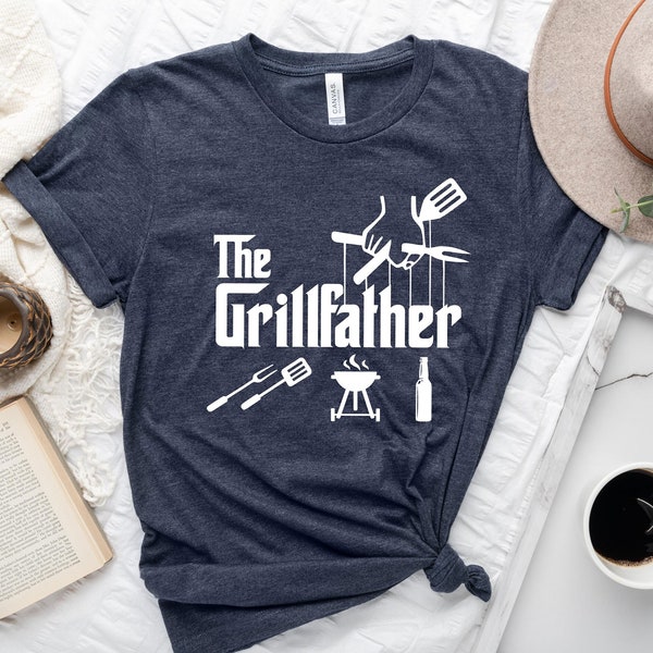 The GrillFather T-Shirt, Fathers Day Shirts, BBQ Gifts, Grilling Dad Shirt, Beer Tshirt, Cool Gift For Dad, Barbecue Grill Lover Outfit