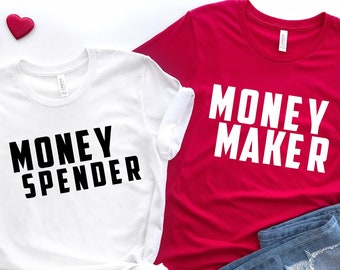 Money Maker Money Spender - Personalized Couple Beach Shorts - Gift Fo