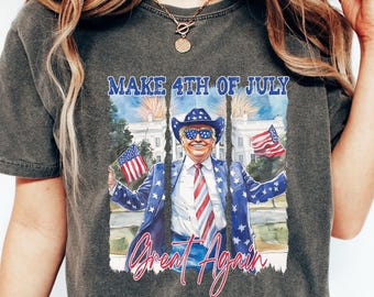 Chemise 4 juillet, t-shirt Trump 4 juillet, t-shirt joyeux 4 juillet, chemises américaines 4 juillet, cadeau de la fête de l'indépendance
