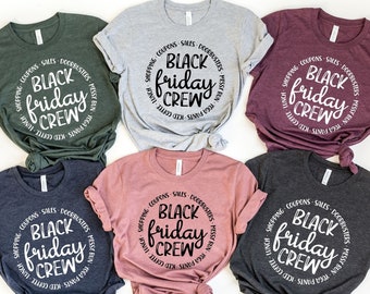 Black Friday Crew Shirts, Matching Black Friday T-Shirt, Funny Shopping Squad T-Shirt, Black Friday Shopping Shirt, Black Friday Group Tee