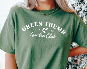 Green Thumb And Garden Club Shirt - Gardening Gift Idea - Garden Lover Shirt - Plant Lovers Shirt - Gardening Grandma Shirt