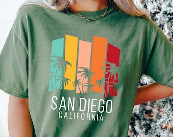 San Diego California Shirt - California Beach Shirt - Palm Tree Shirt - Gift For Her - Cali Girls Shirt - California State Shirt