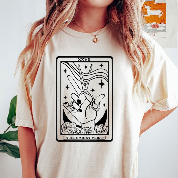 Hairstylist Tarot Card Shirt - Cool Hairdresser Shirt - Beautican Shirt - Gift For Mom - Hair Stylist Shirt - Hairapist Gift Shirt