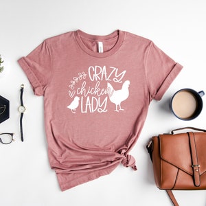 Crazy Chicken Lady Shirt, Chicken Coop Tee, Chicken Lover Tshirt, Chicken Mom Gifts, Chicken Farmer Girl Tee Shirt, Funny Sarcastic T-shirt bild 2