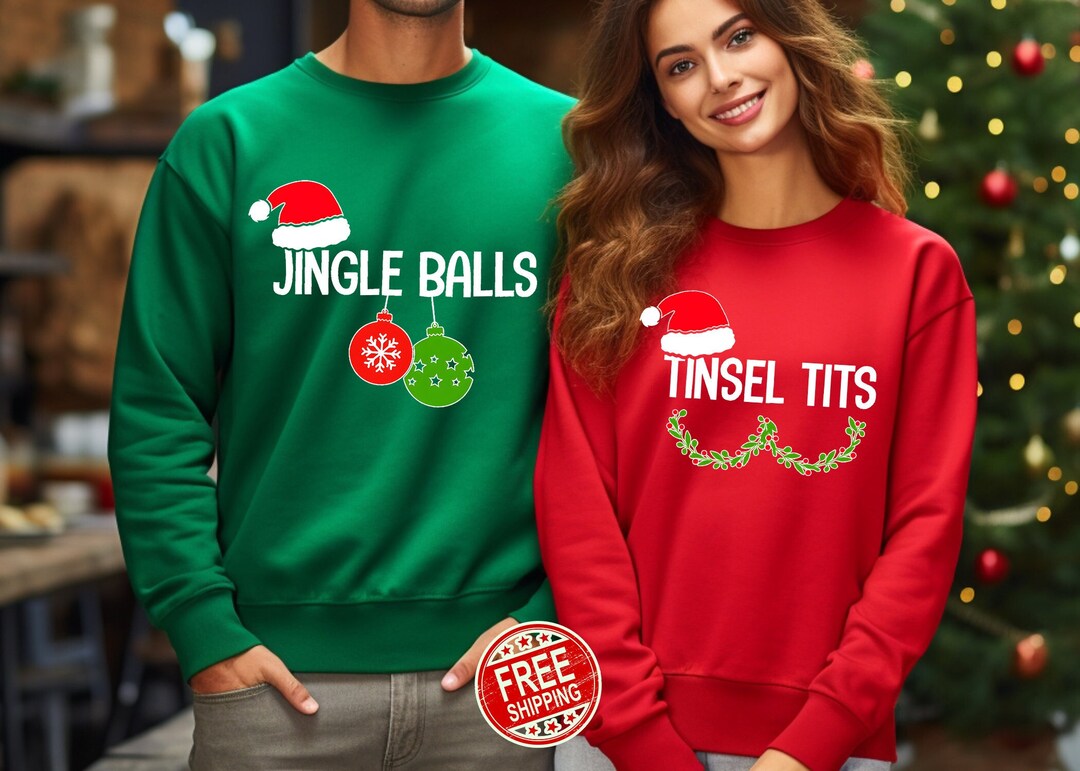 Jingle Balls Shirt Christmas Adult Shirt Tinsel Tits Shirt Etsy