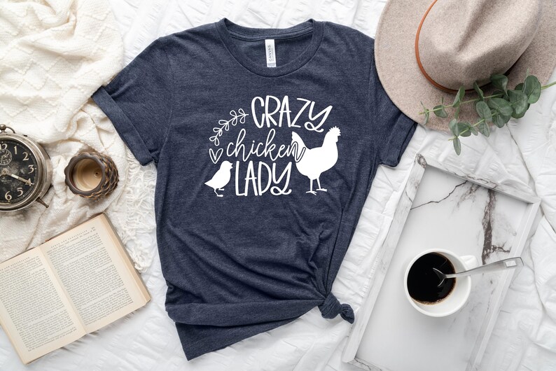 Crazy Chicken Lady Shirt, Chicken Coop Tee, Chicken Lover Tshirt, Chicken Mom Gifts, Chicken Farmer Girl Tee Shirt, Funny Sarcastic T-shirt bild 4