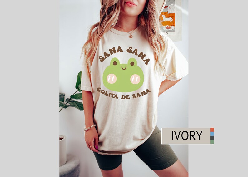 Camiseta Sana Sana Colita De Rana - Camiseta Linda De Rana - Camiseta Spanglish - Camiseta Latinoamericana - Regalo Para Ella - Camiseta Latin Power imagen 2