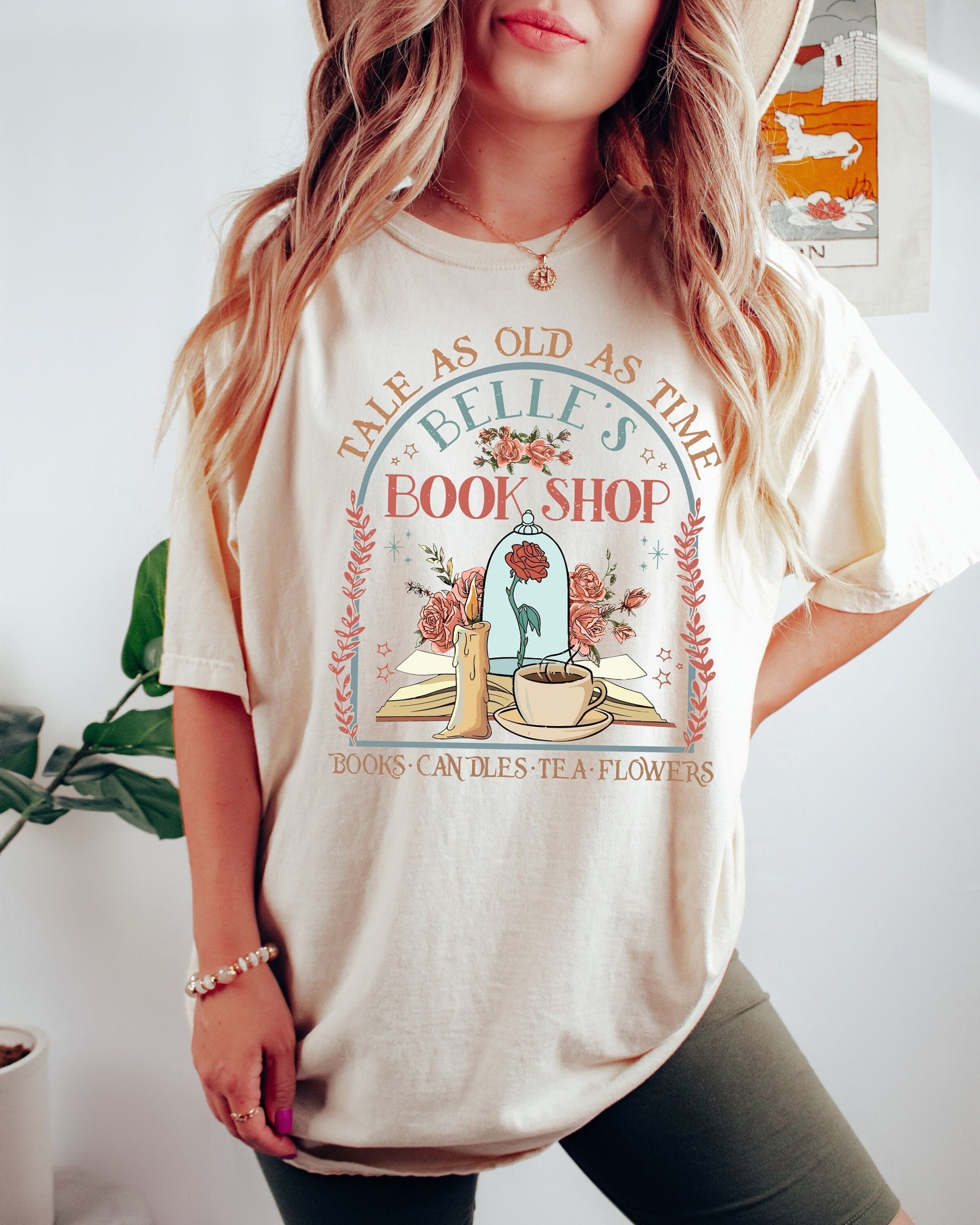 Comfort Colors Belle's Book Shop Shirt, Tale As Old As Time T-Shirt, Beauty Tee, Bookish Belle Tee, Book Addicted Shirt, Bookworm Sweatshirt