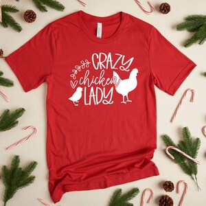 Crazy Chicken Lady Shirt, Chicken Coop Tee, Chicken Lover Tshirt, Chicken Mom Gifts, Chicken Farmer Girl Tee Shirt, Funny Sarcastic T-shirt bild 6